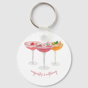 Margaritas und Ehe Bunte Margaritas Schlüsselanhänger