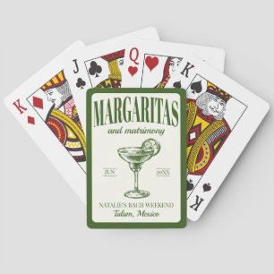 Margaritas und Ehe Persönlicher Junggesellinnenabs Spielkarten