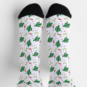 Margaritas und heiße Chili-Peperoni-Fiesta-Party Socken