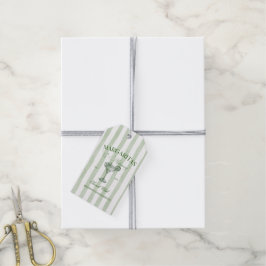 Margaritas und Matrimone Striped Bachelorette Geschenkanhänger
