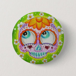 Margaritasschädel Button