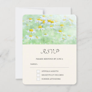 Margariten auf einem Feld Foto RSVP Karte