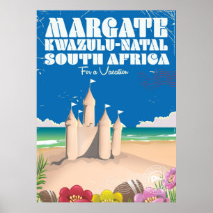 Margate, KwaZulu-Natal Südafrika Reise Druck Poster