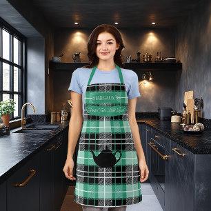 Margaux's Fresh Taste Green Kariert mit Teekanne Schürze