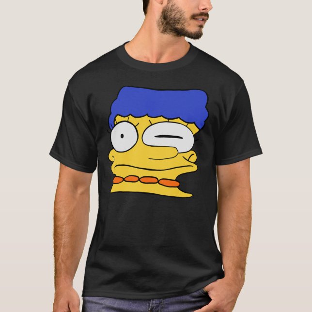 Marge verschmiert Gesicht Klassischer T - Shirt (Vorderseite)