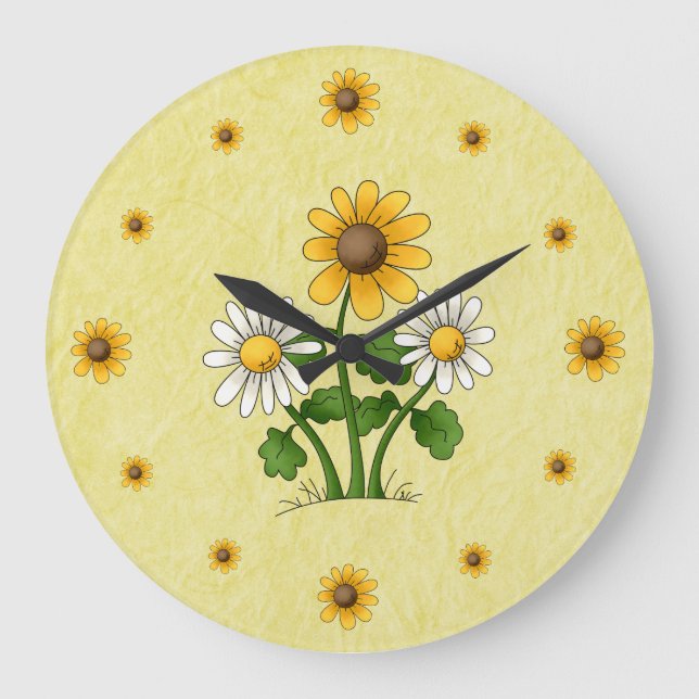 Margeriten Wanduhr (Vorderseite)