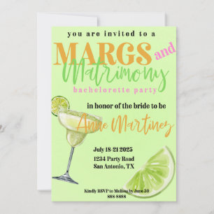 Marges et mariage Bachelorette Invitation