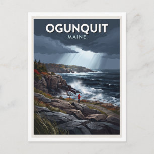 Marginal Way Ozean Klippen Ogunquit Maine Souvenir Postkarte