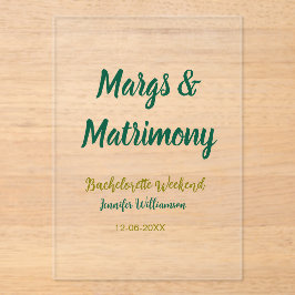 Margs and matrimony add name date bachelorette par acryleinladungen