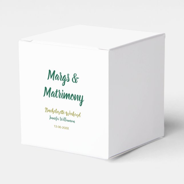 Margs and matrimony add name date bachelorette par geschenkschachtel (Vorderseite)
