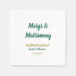 Margs and matrimony add name date bachelorette par serviette