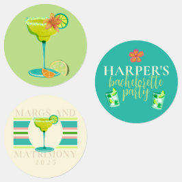 Margs and Matrimony Beach Bachelorette Etiketten