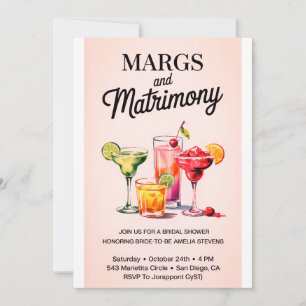 Margs and Matrimony Bridal Shower Einladung   Wat