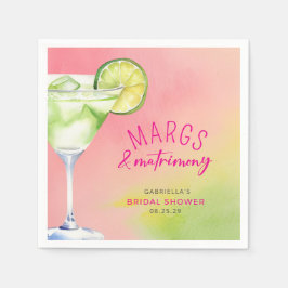 Margs and Matrimony Cocktail Brautparty Serviette