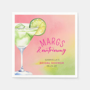 Margs and Matrimony Cocktail Brautparty Serviette