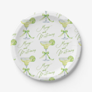 Margs and Matrimony Gemustertes Brautparty Pappteller