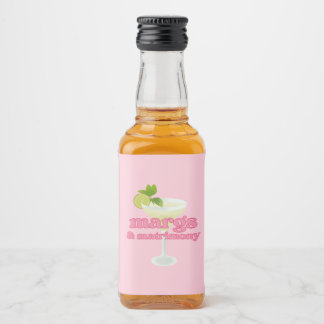 Margs and Matrimony Junggeselinnen-Abschied Alkoholflaschenetikett