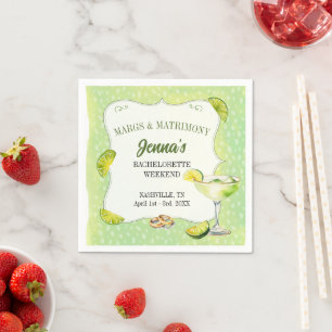 Margs and Matrimony Junggeselinnen-Abschied Serviette