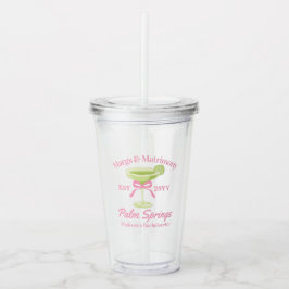 Margs and Matrimony Margaritas Junggeselinnen-Absc Acryltrinkbecher