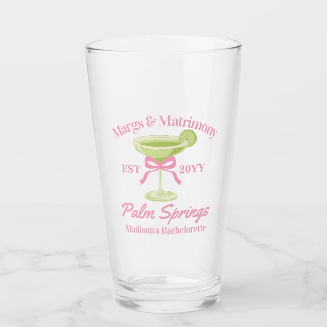 Margs and Matrimony Margaritas Junggeselinnen-Absc Glas (Vorderseite)