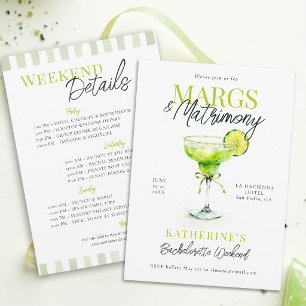 Margs Hochzeits-Margaritas-Limetten-Junggesellinne Einladung