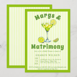 Margs & Matrimons Cocktail Grün Brautparty Einladung