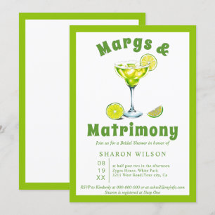 Margs & Matrimons Cocktail Grün Brautparty Einladung