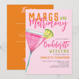 Margs & Matrimons Margaritas Bachelorette Weekend Einladung