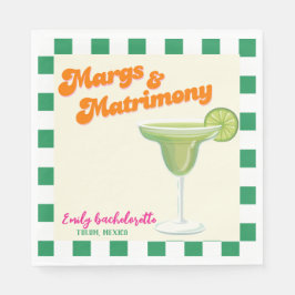 Margs & Matrimony Bachelorette Weekend Party Serviette