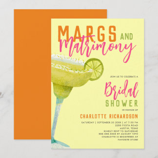 Margs & Matrimony Brautparty Modernes Lemon Limon Einladung