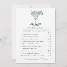 Margs & Matrimony Bridal Shower Game Einladung