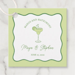 "Margs & Matrimony" Einfache Limone Margarita Wedd Geschenkanhänger