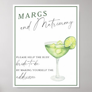 Margs & Matrimony Helfen Sie der geschäftigen Brau Poster
