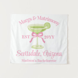 Margs & Matrimony Junggeselinnen-Abschied Hintergr Wandteppich