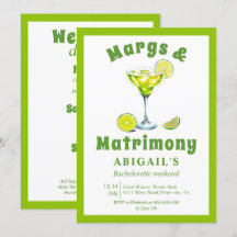 Margs & Matrimony lime green bachelorette