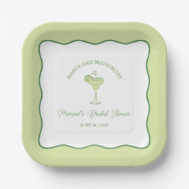 "Margs & Matrimony" Lime Margarita Bridal Shower Pappteller