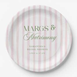 Margs & Matrimony Lime Margarita Bridal Shower Pappteller