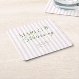 Margs & Matrimony Limon Margarita Brautparty Rechteckiger Pappuntersetzer