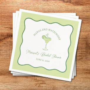"Margs & Matrimony" Limones Margarita-Brautparty Serviette