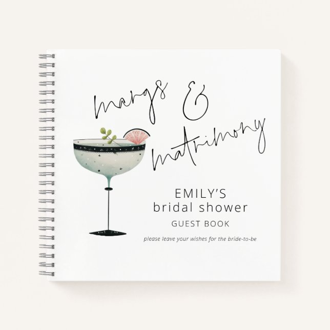 Margs Matrimony Margarita Brautparty Gästebuch Notizbuch (Vorderseite)