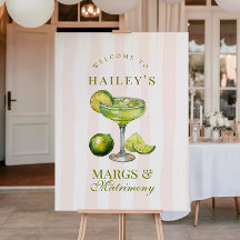 Margs & Matrimony Margarita Brautparty-Schild