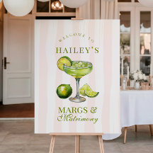 Margs & Matrimony Margarita Brautparty-Schild