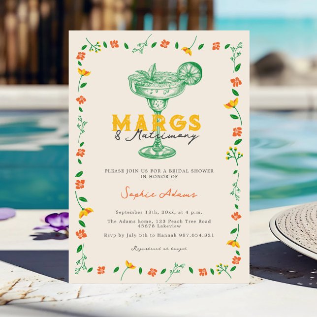 Margs & Matrimony Margaritas Coctail Bridal Dusche Einladung (Von Creator hochgeladen)