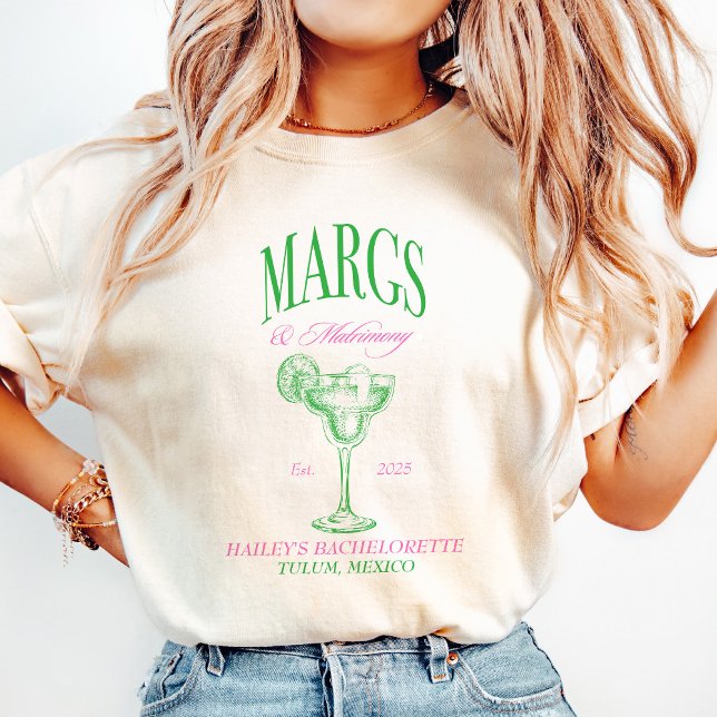 Margs Matrimony Personalisiert Bachelorette T-Shirt (Margs Matrimony Personalized Bachelorette
Green Margs & Matrimony
Margarita Matrimony
Custom Bachelo)