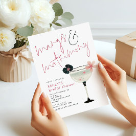 Margs Matrimony Pink Sage Margarita Brautparty Einladung