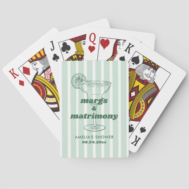 Margs & Matrimony Retro Bachelorette Brautparty Spielkarten (Rückseite)
