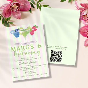 Margs & Matrimony Stripes QR-Code Brautparty Einladung