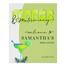 Margs Matrimony Tequila Brautparty Bach Willkommen Poster