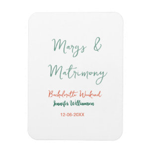 Margs und Ehe hinzufügen Name Datum Junggesellinne Magnet