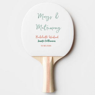 Margs und Ehe hinzufügen Name Datum Junggesellinne Tischtennis Schläger